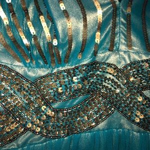 Formal Teal Tulle Dress